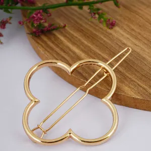 Gold Clover Hair Clip