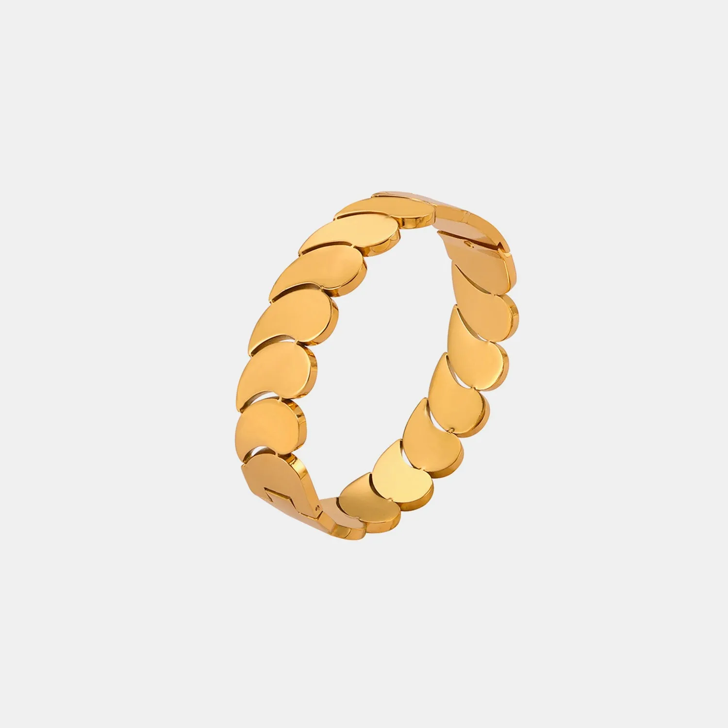 Gold-Plated Titanium Steel Bangle Bracelets