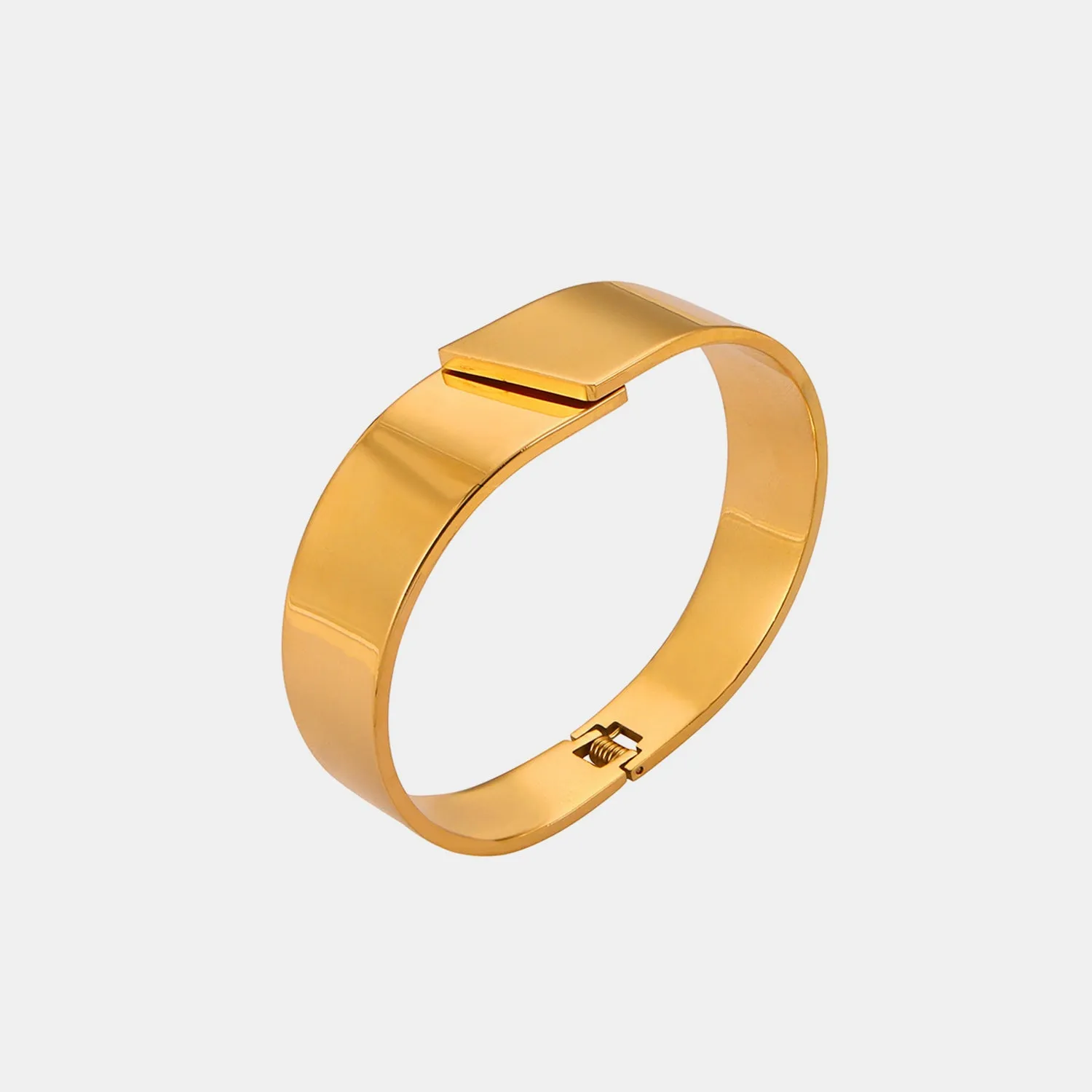 Gold-Plated Titanium Steel Bangle Bracelets