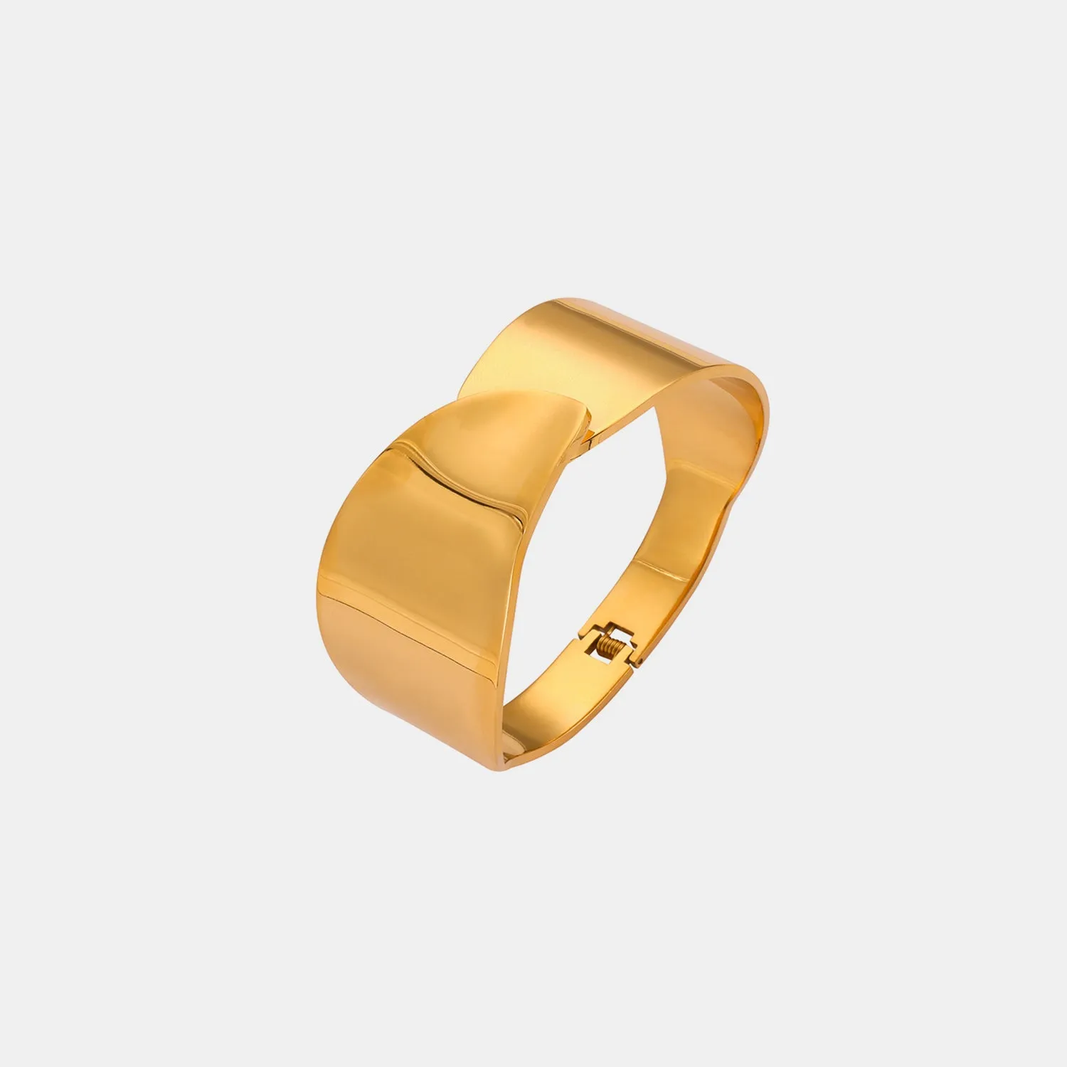 Gold-Plated Titanium Steel Bangle Bracelets