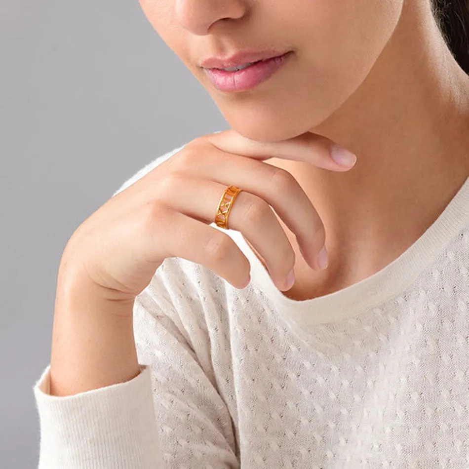 Gold Roman Numeral Ring