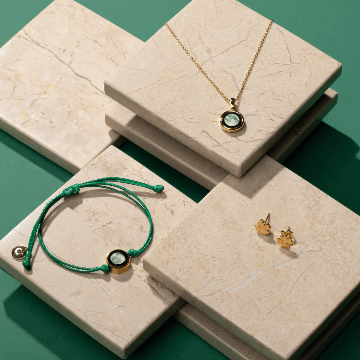 Golden Clover Studs