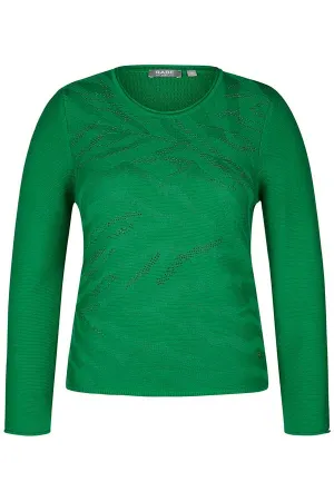 GREEN ZEBRA TONE ON TONE PULLOVER