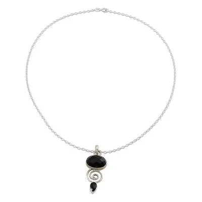 Hand Made Onyx Sterling Silver Dangle Earrings