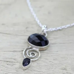 Hand Made Onyx Sterling Silver Dangle Earrings