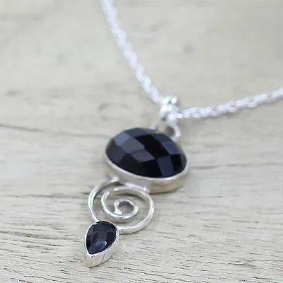 Hand Made Onyx Sterling Silver Dangle Earrings