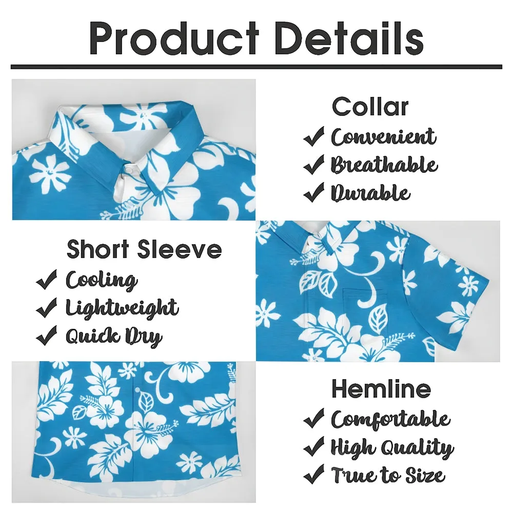 Hawaiian Flower Multicolor Casual Oversized Short Sleeve Shirt 2408000576
