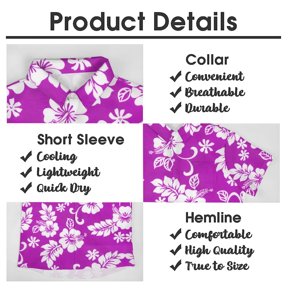 Hawaiian Flower Multicolor Casual Oversized Short Sleeve Shirt 2408000576