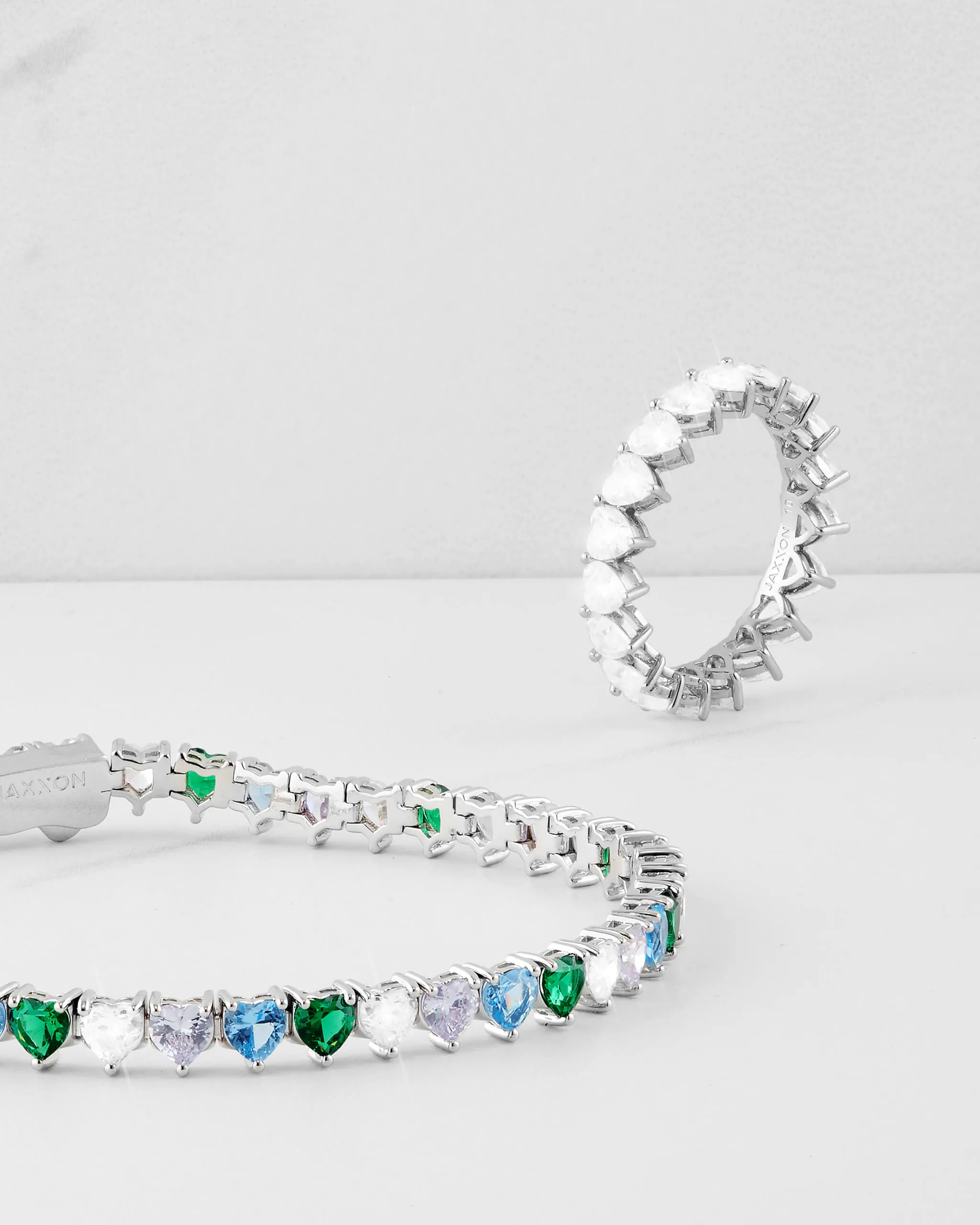 Heart Eternity Ring - Silver