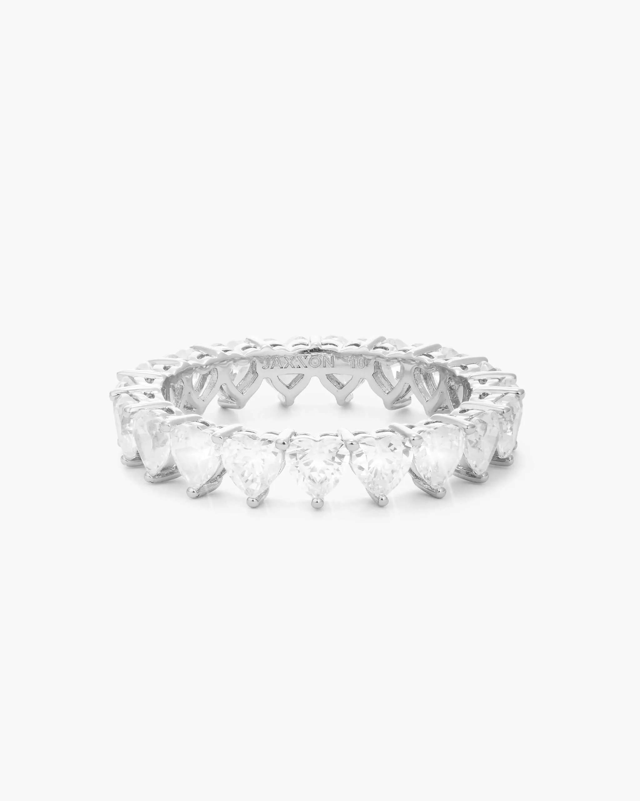 Heart Eternity Ring - Silver