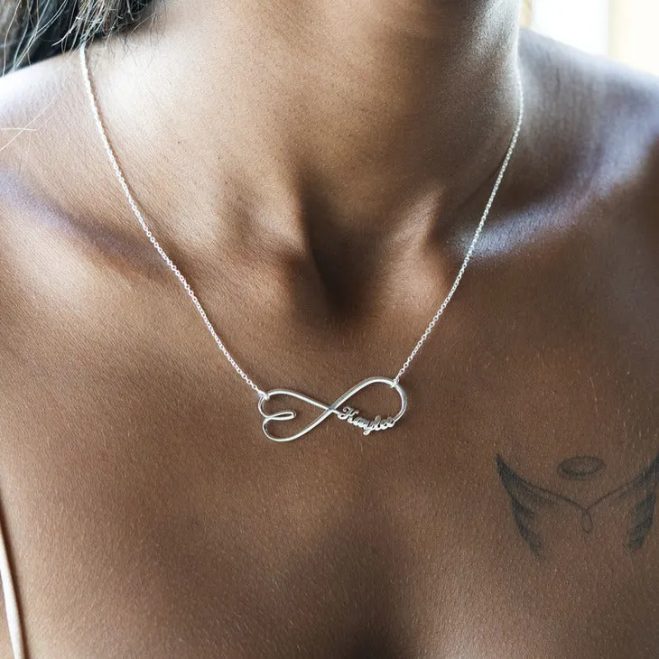 Heart Infinity Name Necklace