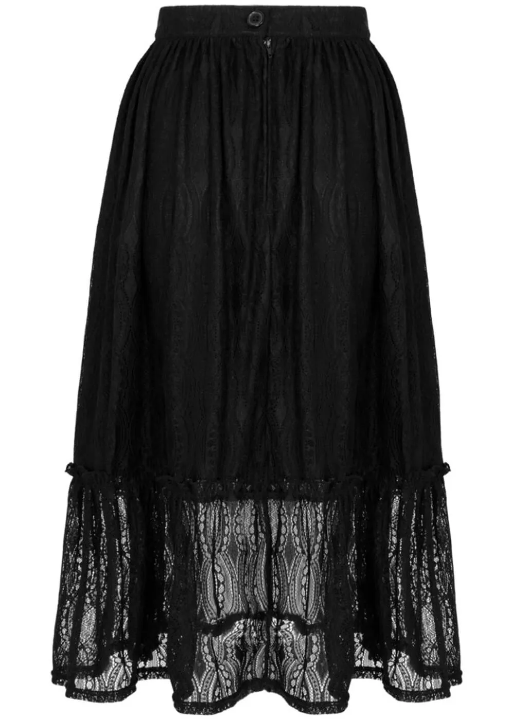 Hell Bunny Rhea Lace Skirt Black