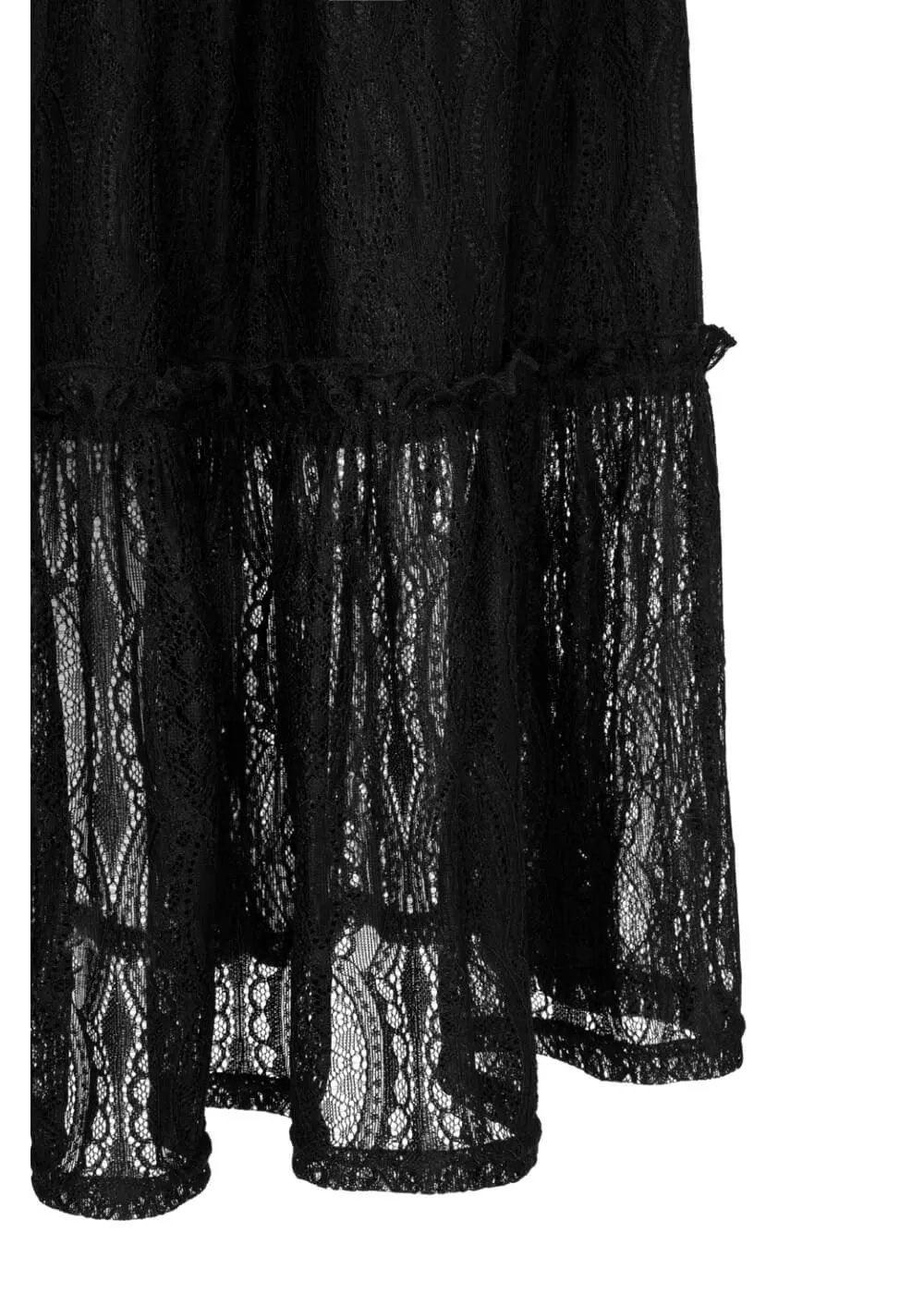 Hell Bunny Rhea Lace Skirt Black
