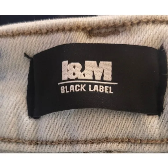 I&amp;M JEANS Blue Denim Emma Tie Dye Size 13 Skinny Black Label Midrise Frayed NWT