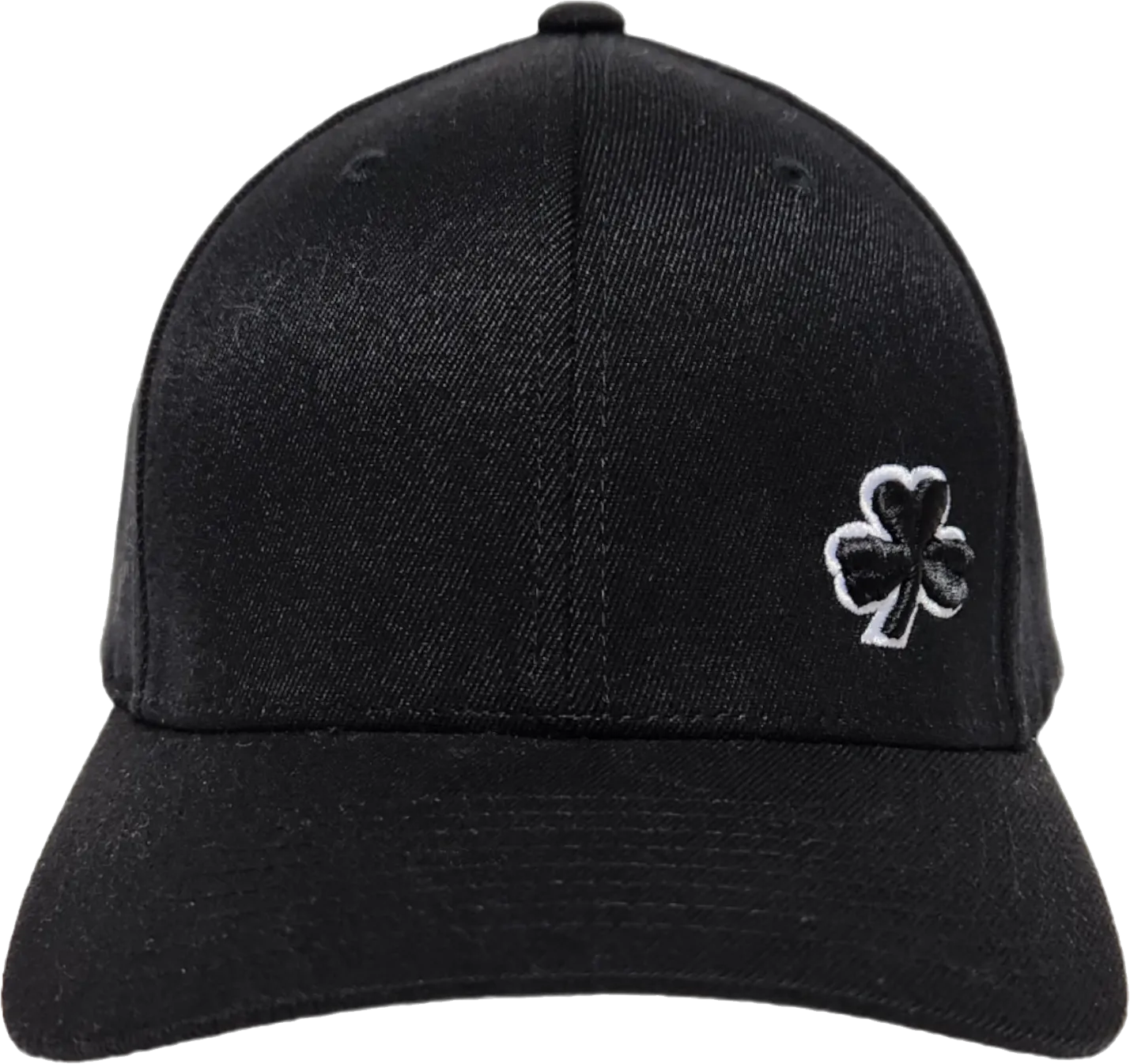 Irish Cap Gothic Clover Fls Black White