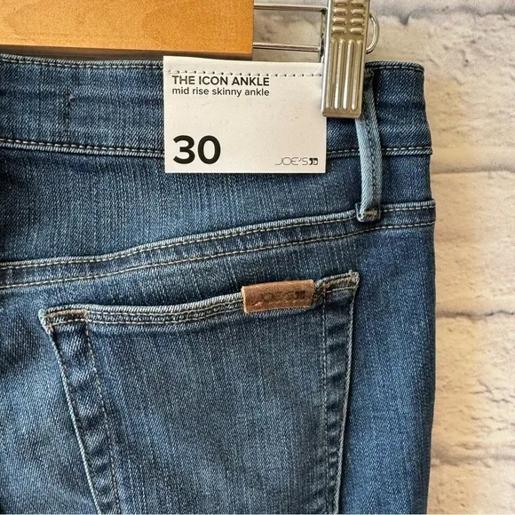 Joe's Jeans The Icon Ankle Dark Wash Mid Rise Skinny Denim Women's 30