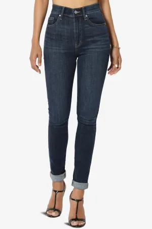 Jude High Rise Ankle Skinny Jeans in Bseat