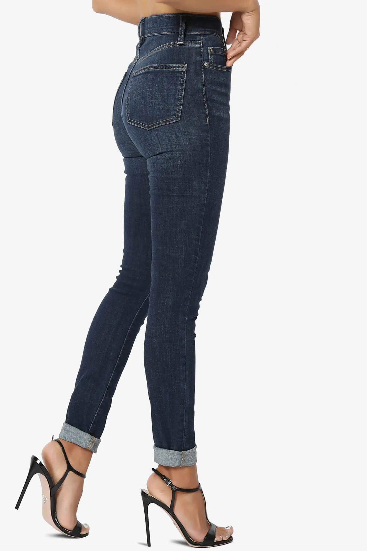 Jude High Rise Ankle Skinny Jeans in Bseat