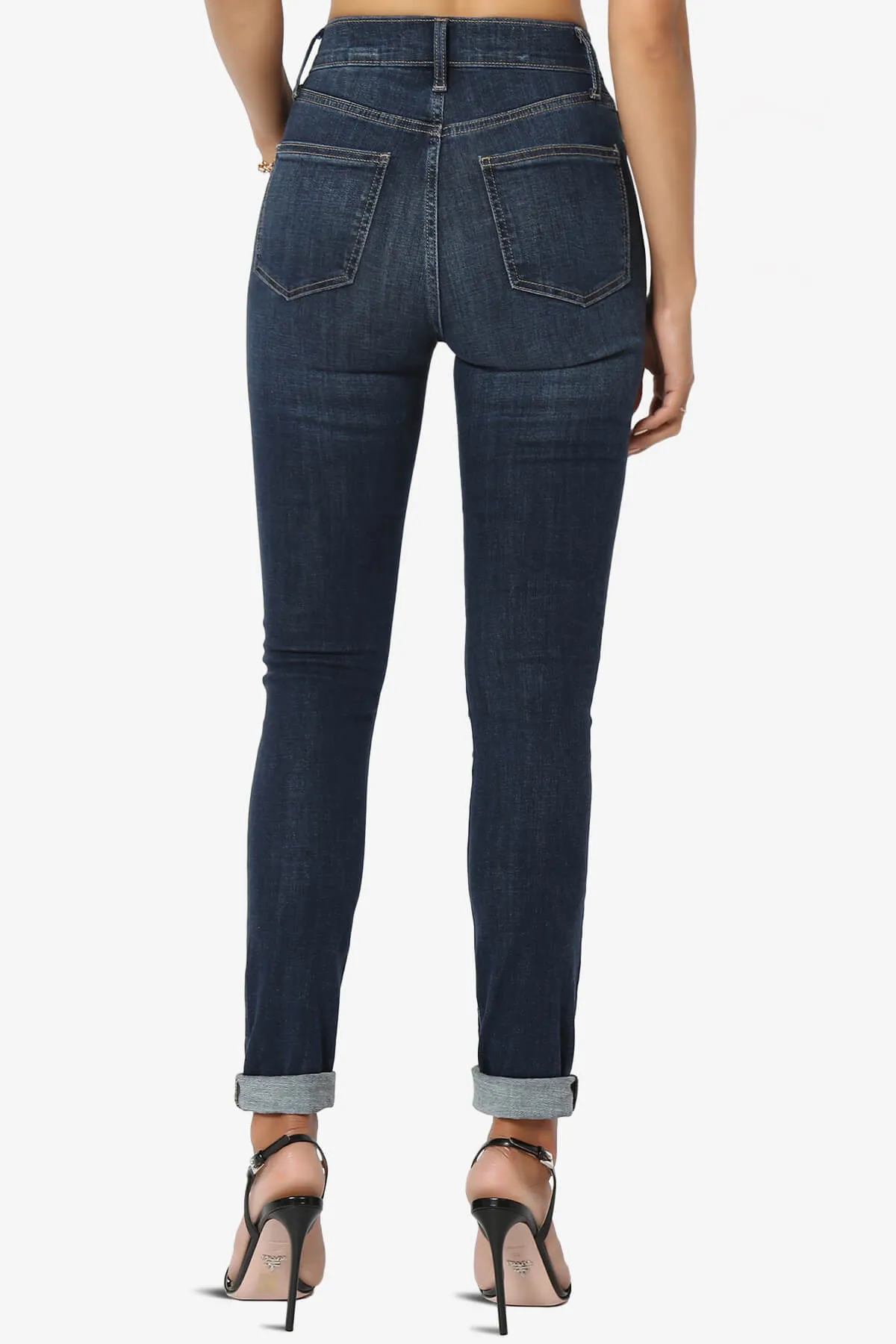Jude High Rise Ankle Skinny Jeans in Bseat