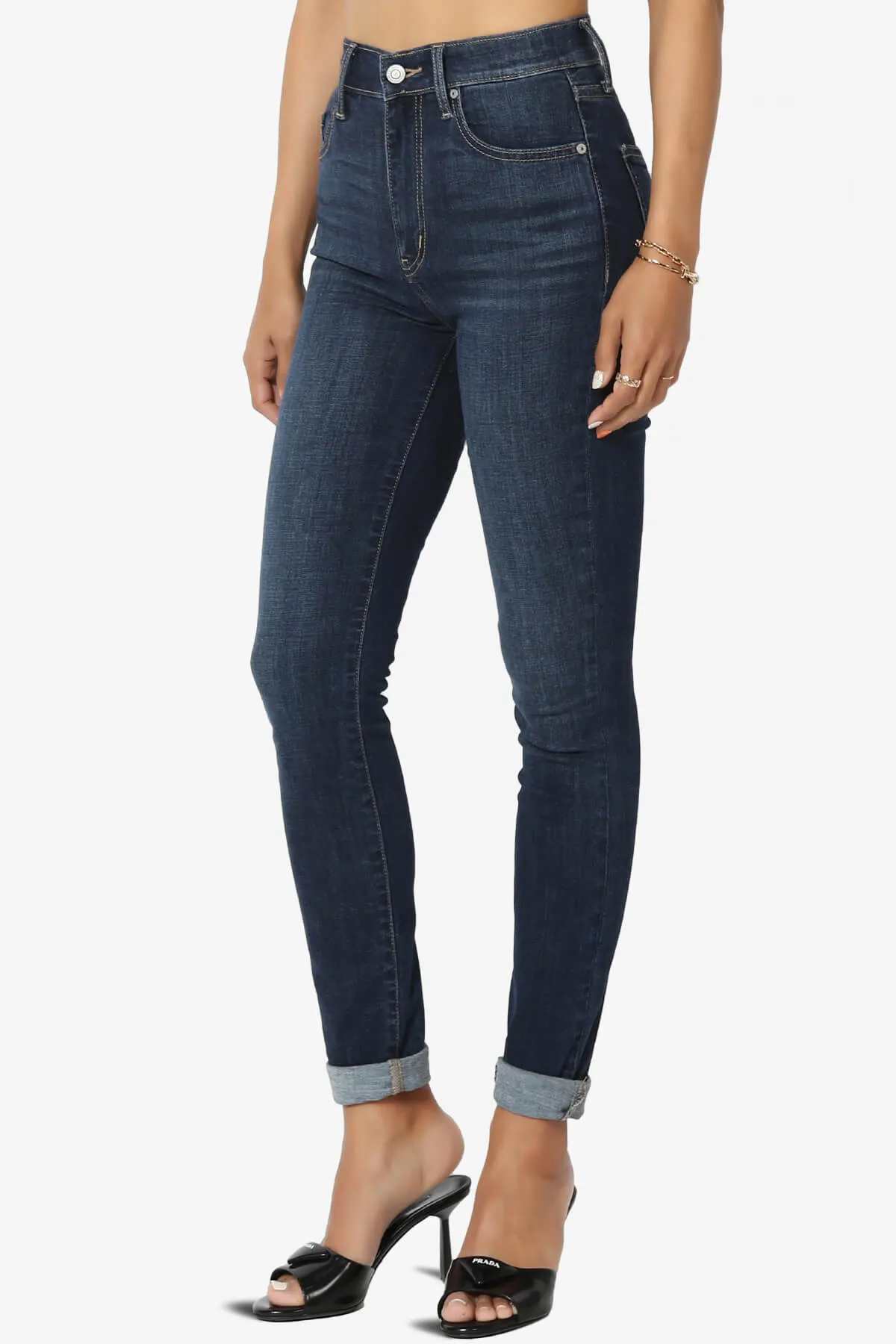 Jude High Rise Ankle Skinny Jeans in Bseat