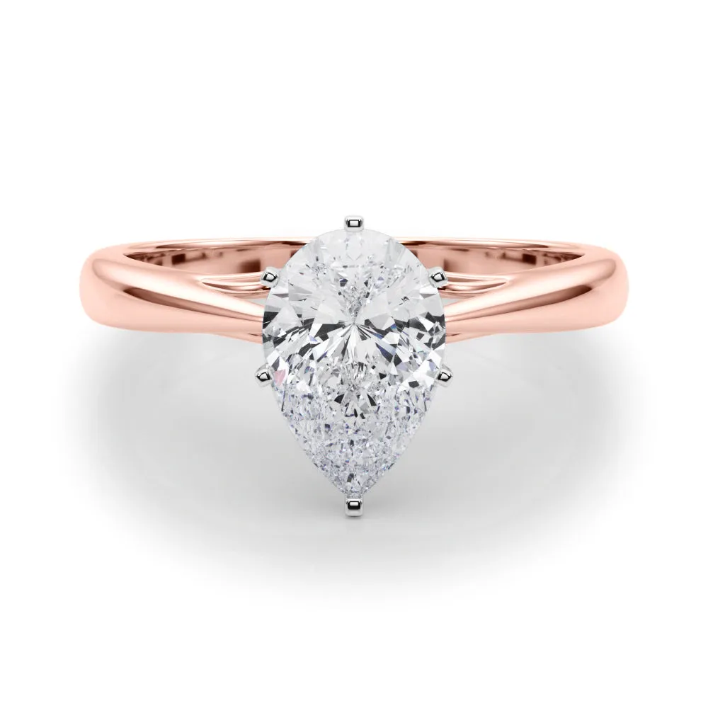 Katerina Pear Lab Grown Diamond Solitaire Engagement Ring IGI Certified
