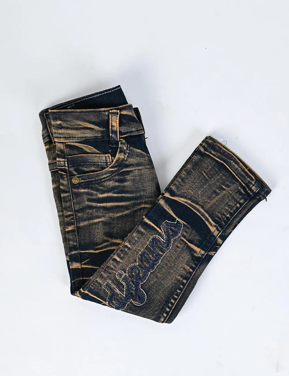 KDJ-03-Brown - Denim Jeans For Kids