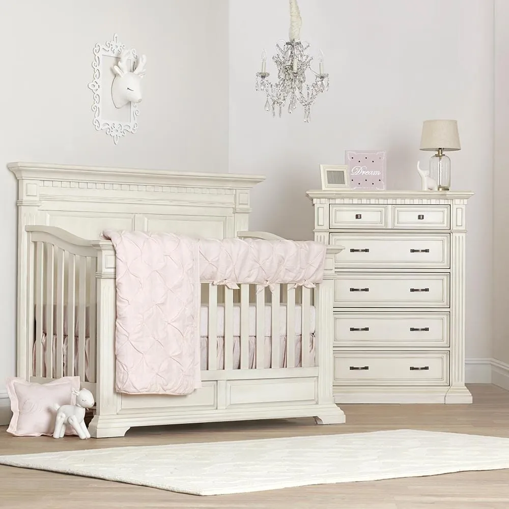 Keepsake Pink Diamond Fitted Linen Crib Sheet