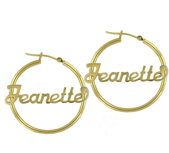 Kids Name Hoop Earrings