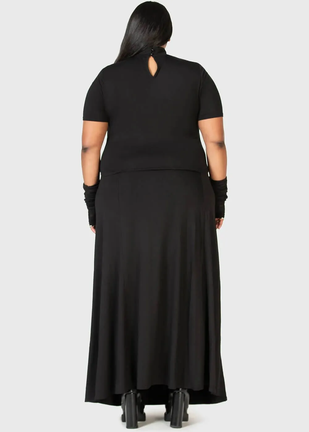 Killstar Kihilist Secretly Weep Maxi Skirt Black