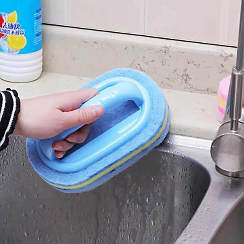 Kitchen Bathroom Cleaning Sponge Brush Tool