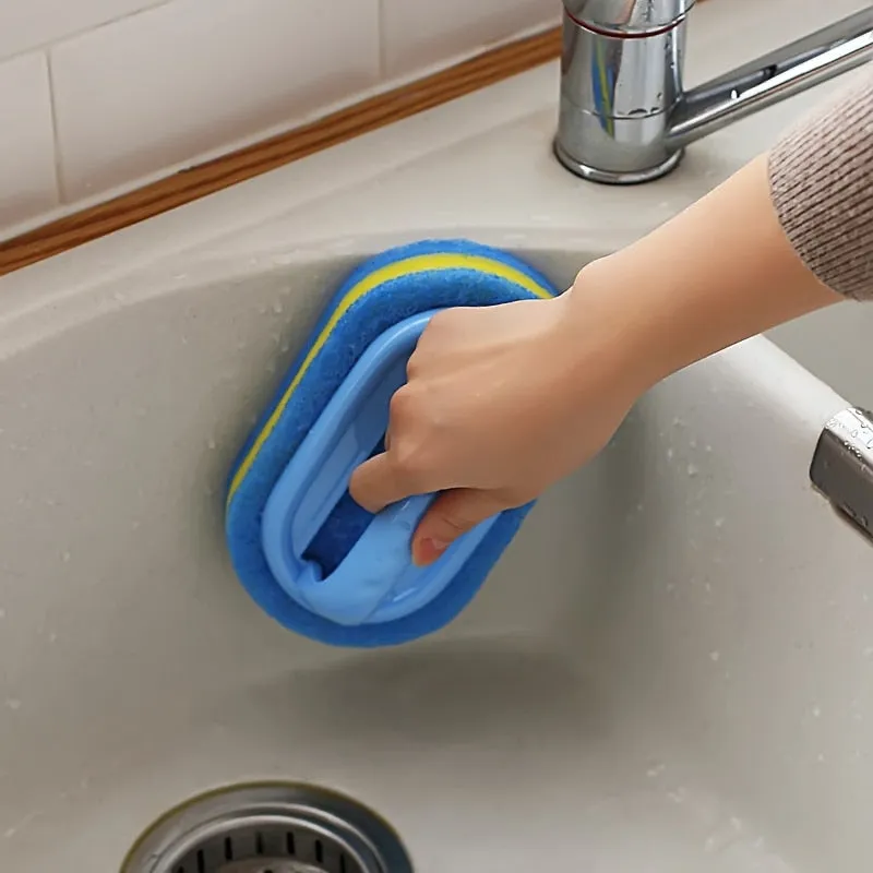 Kitchen Bathroom Cleaning Sponge Brush Tool