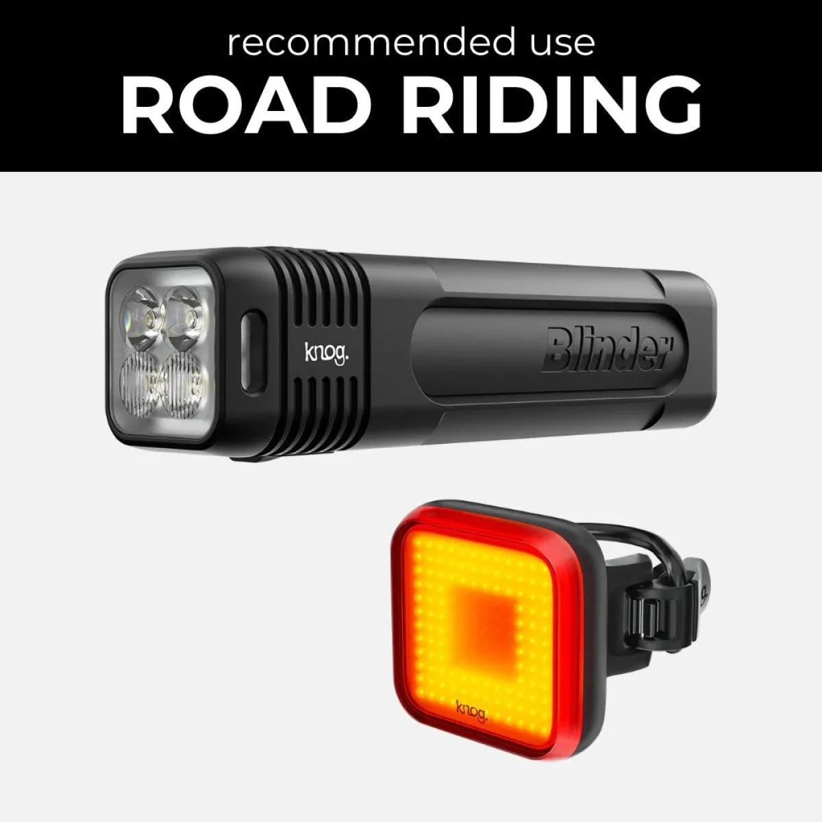 Knog Blinder 900   Blinder Square Bike Lightset