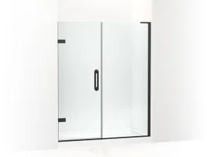 KOHLER K-27617-10L Components 57-1/4"–58" W x 71-1/2" H frameless pivot shower door with 3/8" Crystal Clear glass and back-to-back vertical door pulls