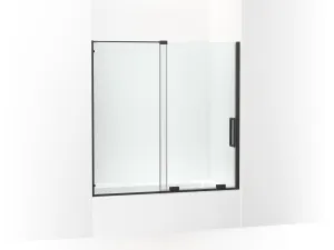 KOHLER K-707623-8L Echelon Sliding bath door, 58-1/4" H x 55-3/4 - 59-3/4" W, with 5/16" thick Crystal Clear glass
