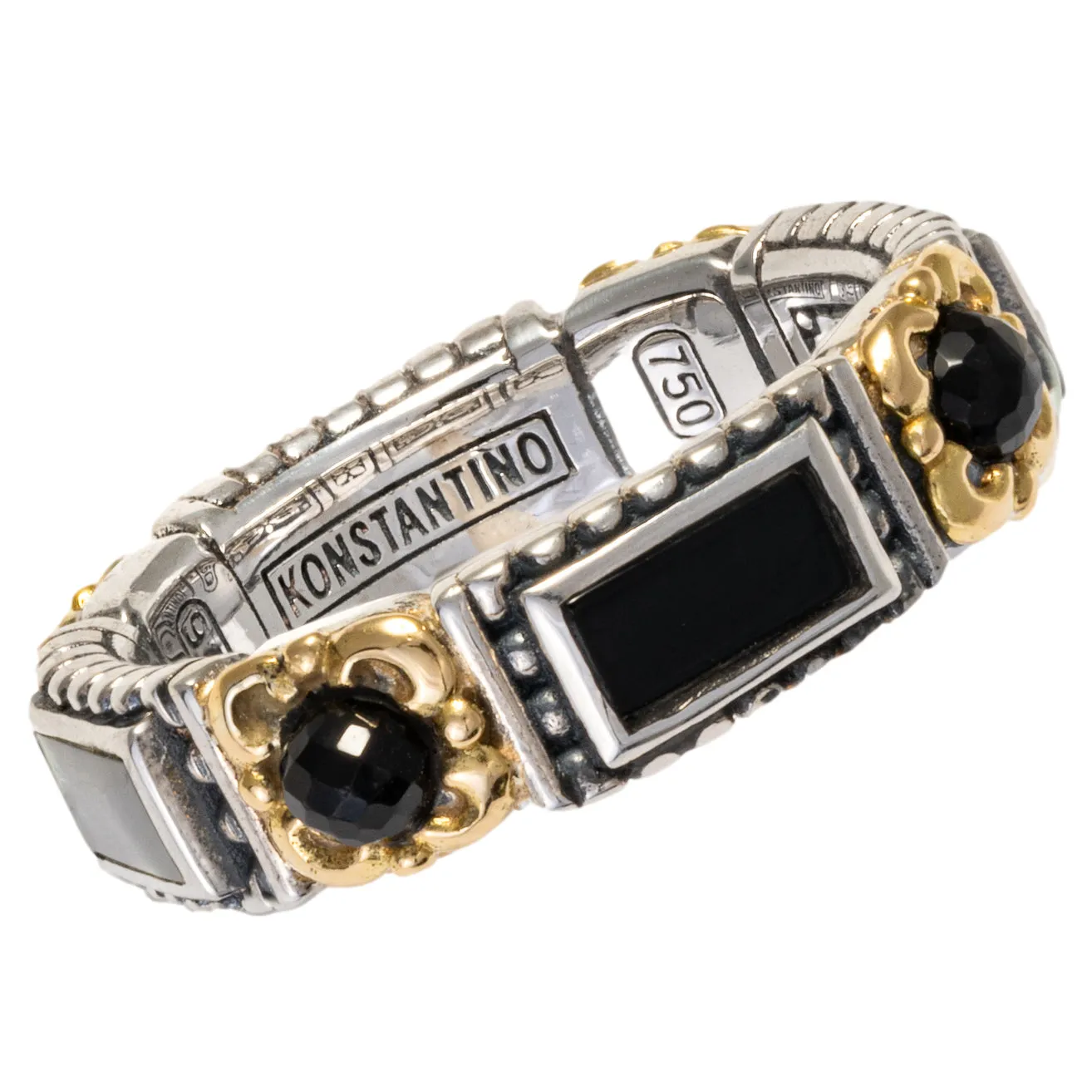 Konstantino Women's Onyx Ring, Black, Calypso Collection