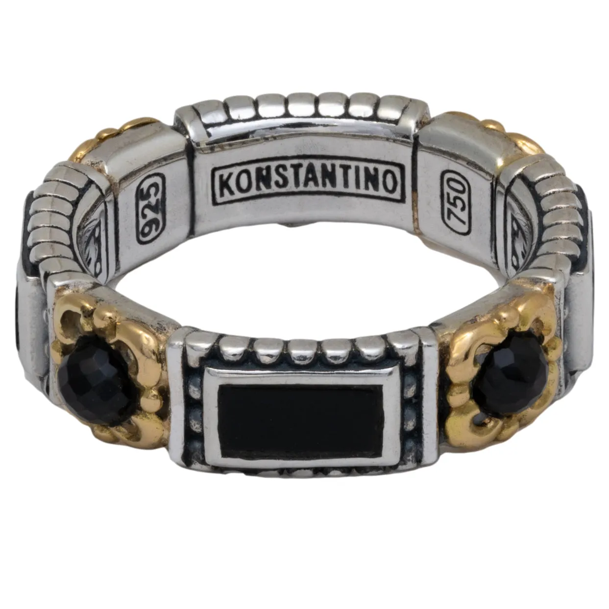 Konstantino Women's Onyx Ring, Black, Calypso Collection