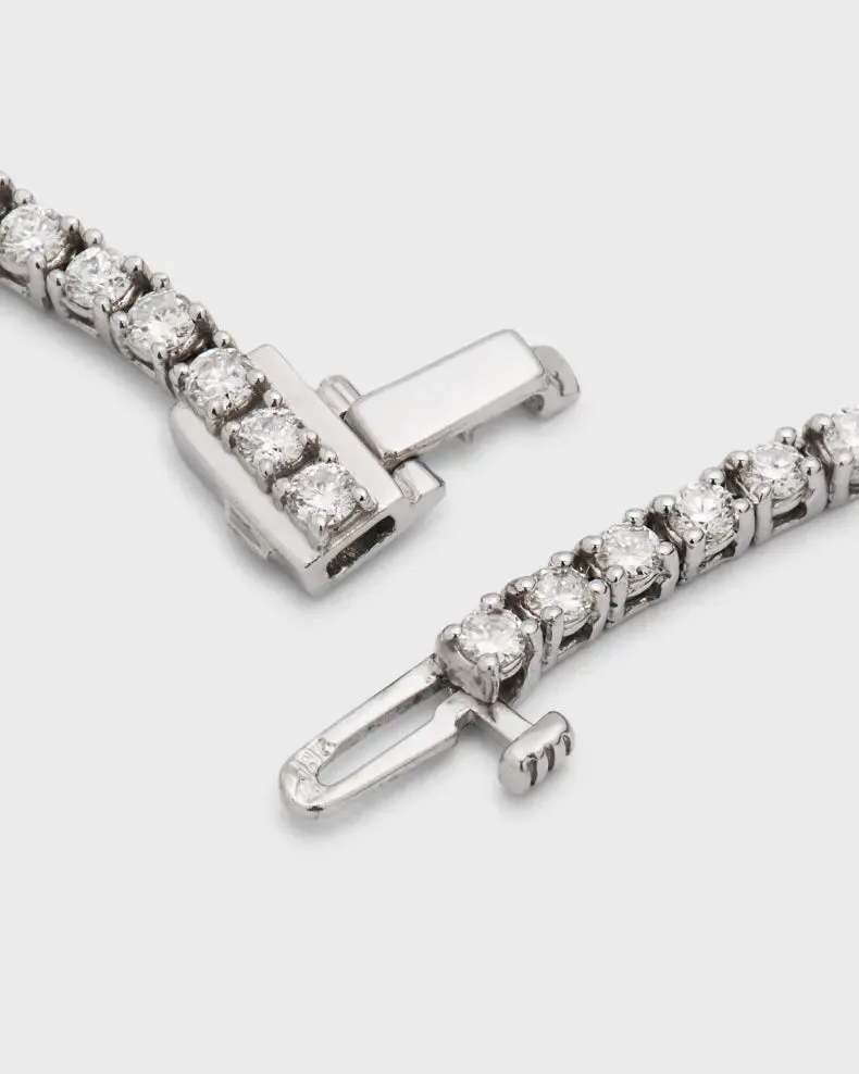 Lab Grown Round Diamond Tennis Necklace