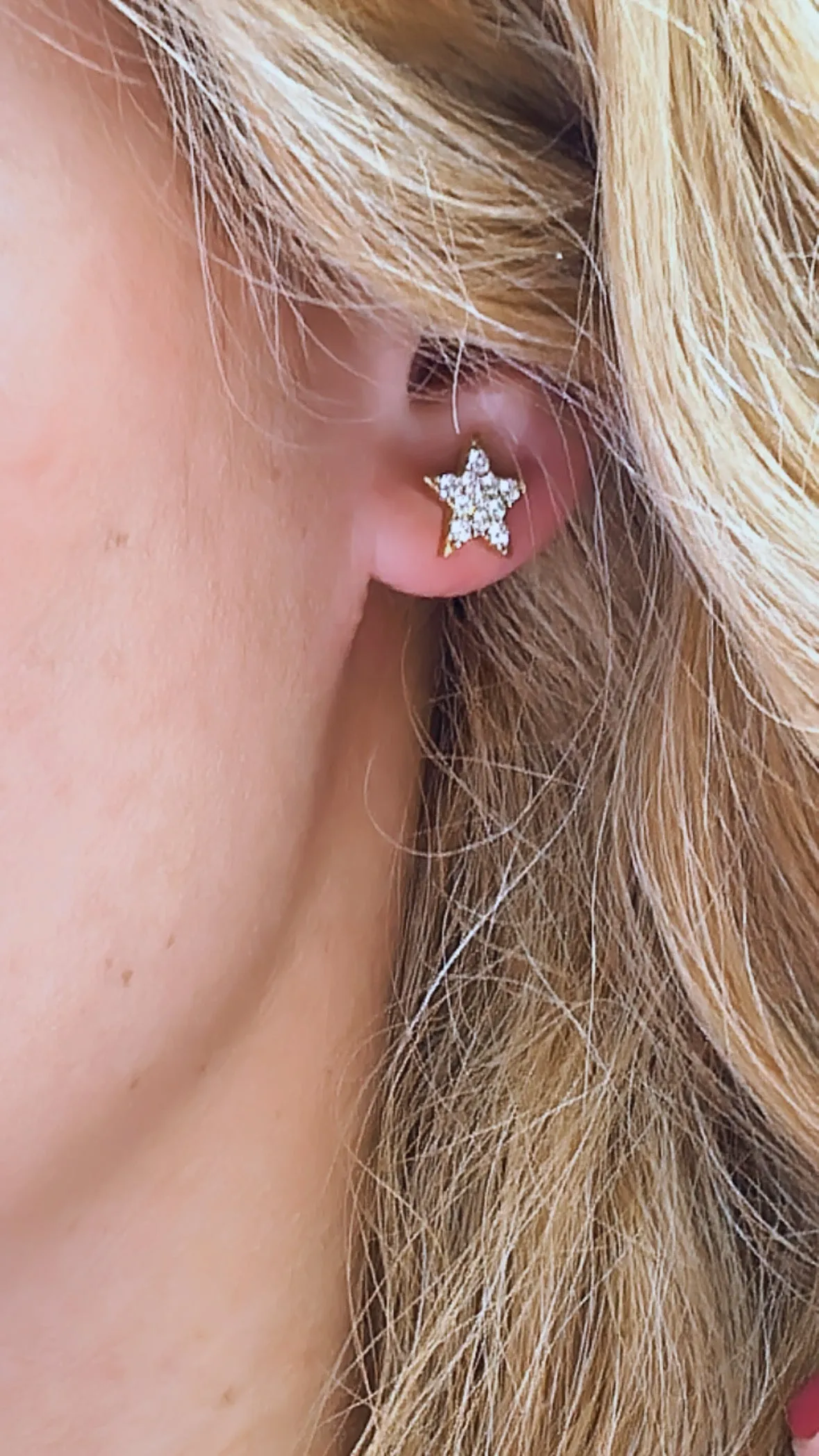 Ladies Diamond Star Stud Earrings 0.50ct tw