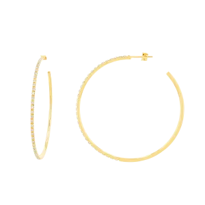Large Diamond Hoop Earrings