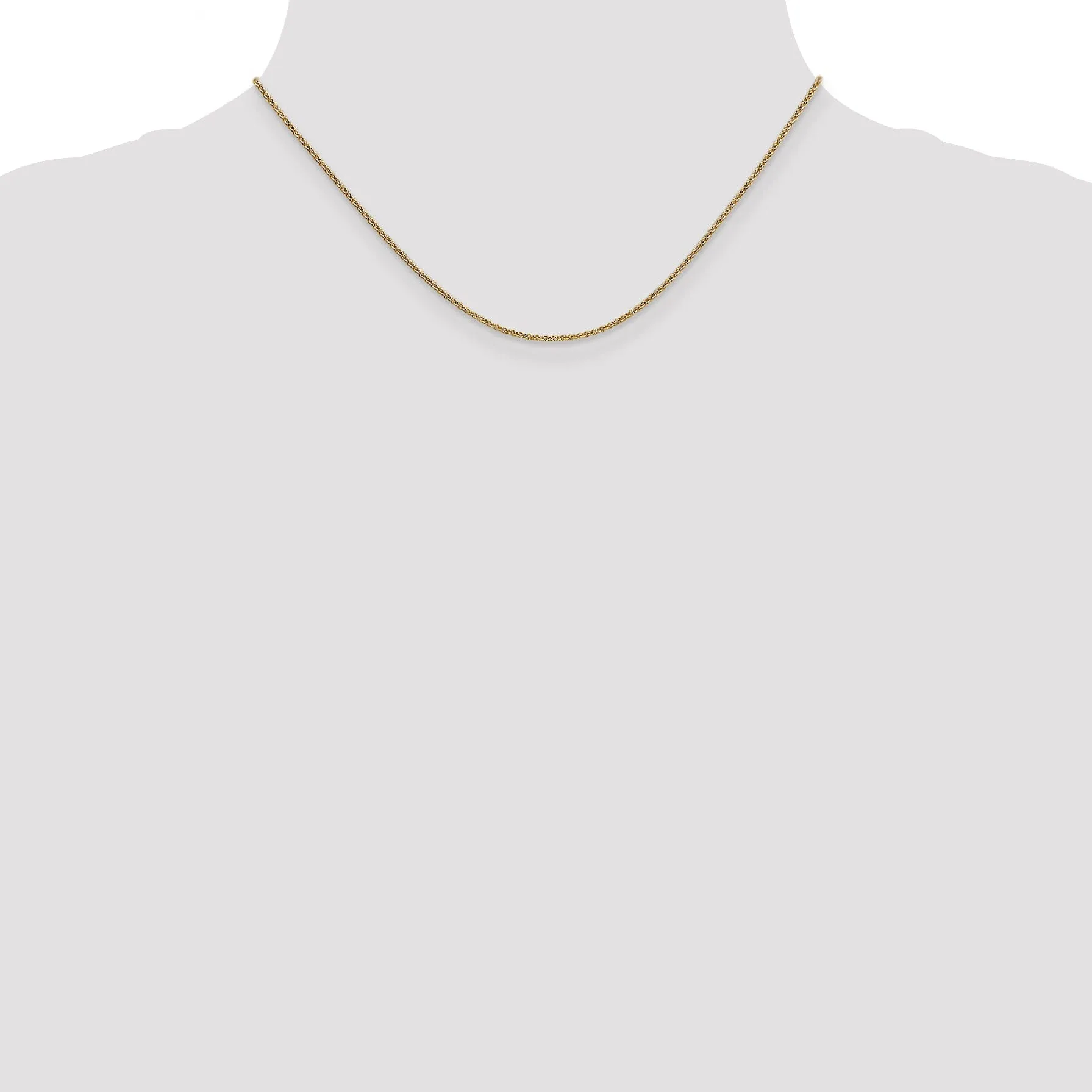 Leslie 14k Yellow Gold 1.6 mm Round Cable Chain