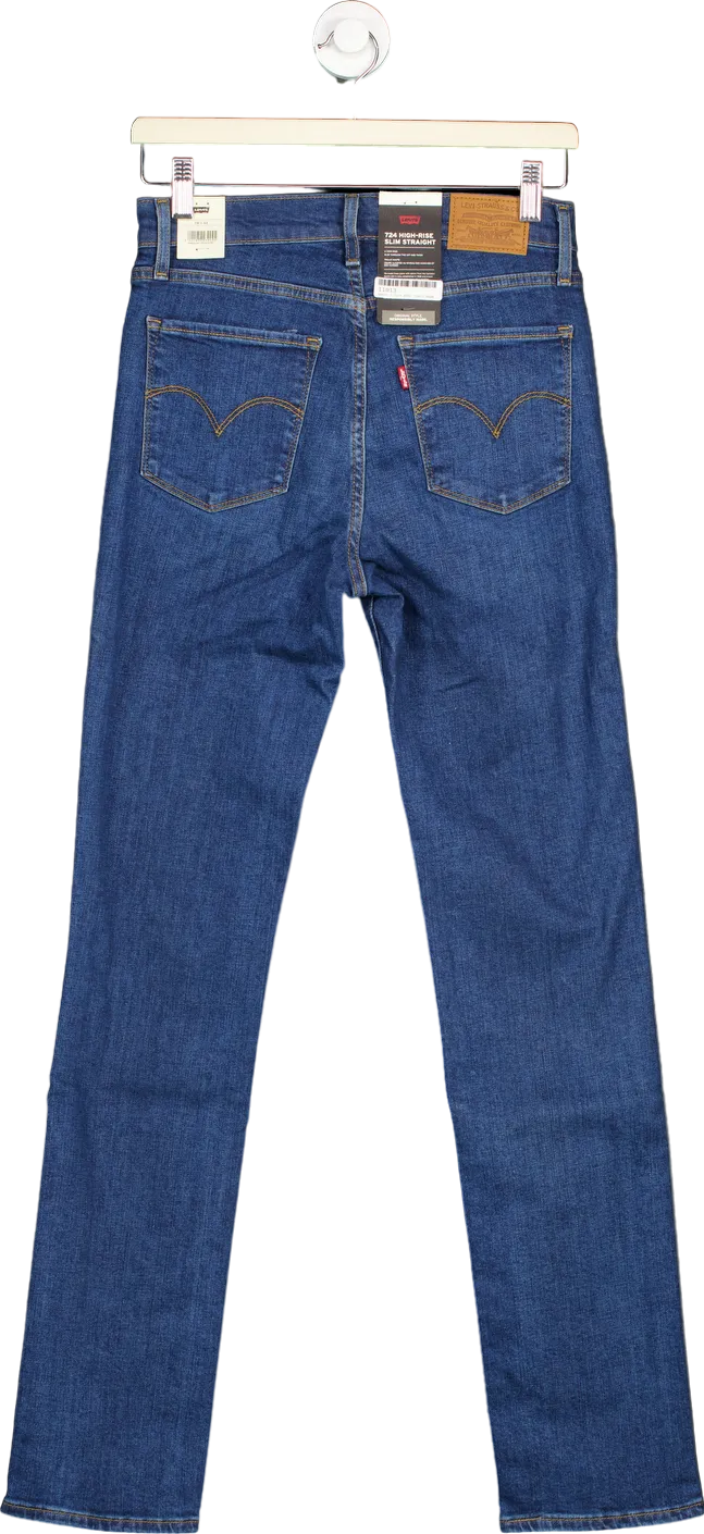 Levi's Blue 724 High-Rise Slim Straight Jeans W28