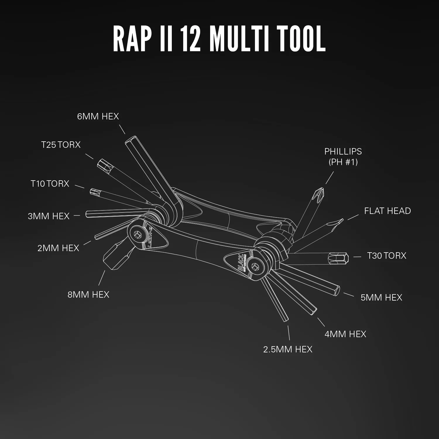 Lezyne RAP II 12 Multi Tool