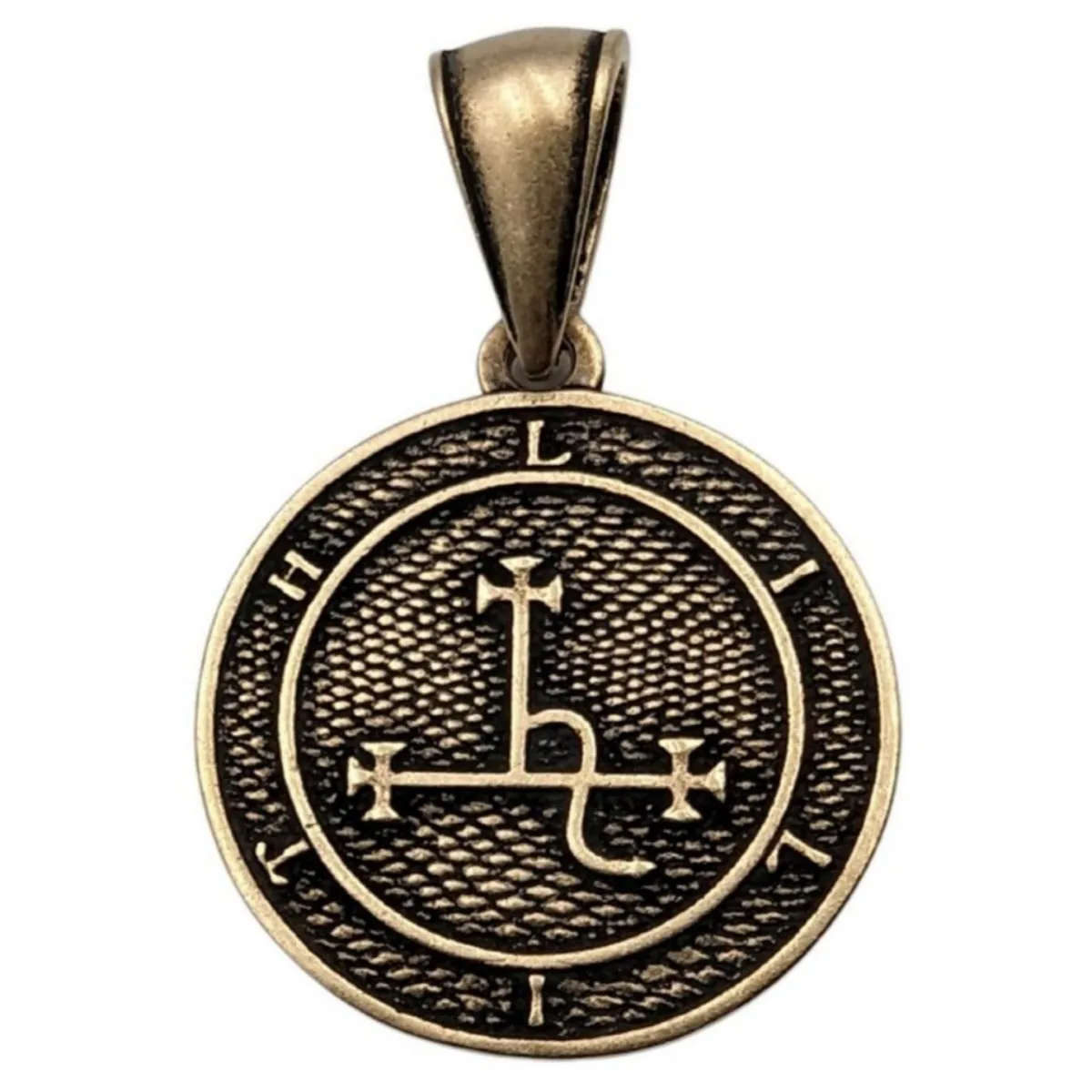 Lilith sigil bronze pendant