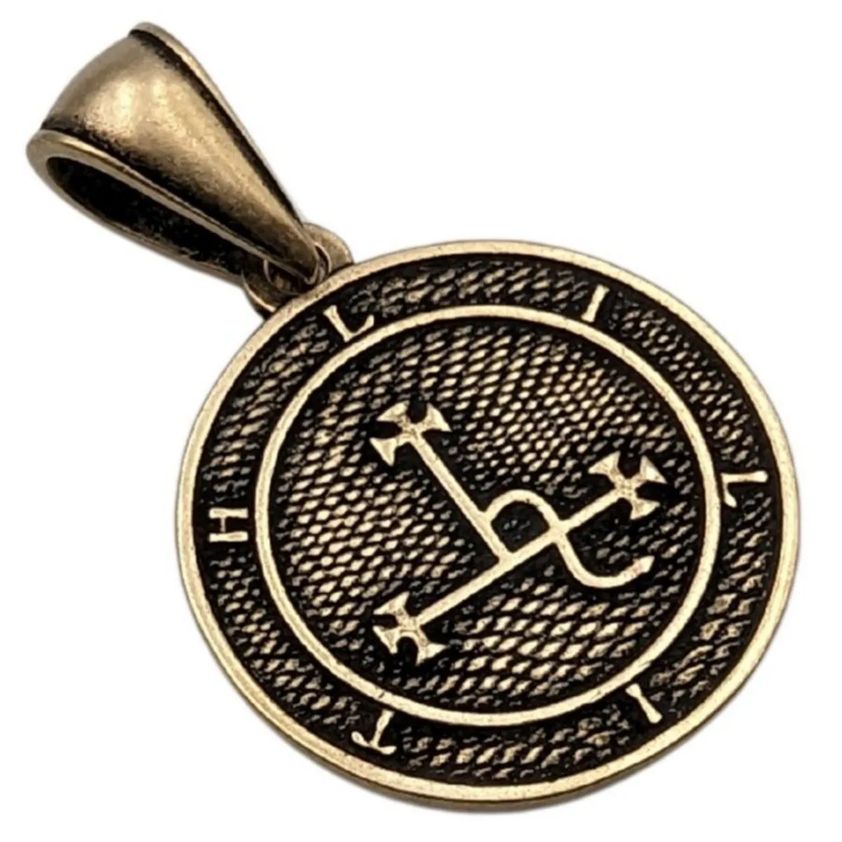 Lilith sigil bronze pendant