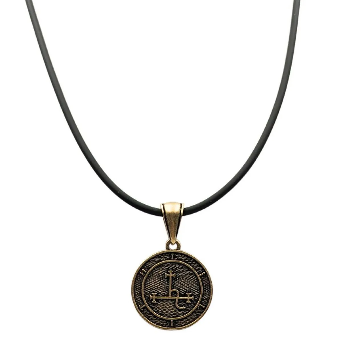 Lilith sigil bronze pendant