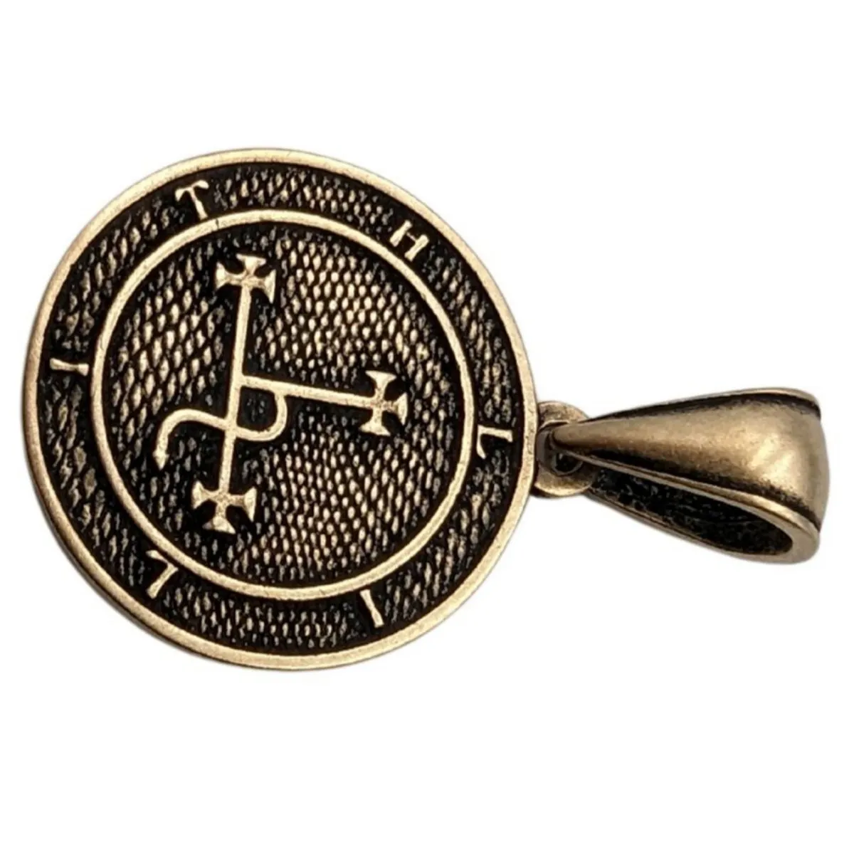 Lilith sigil bronze pendant