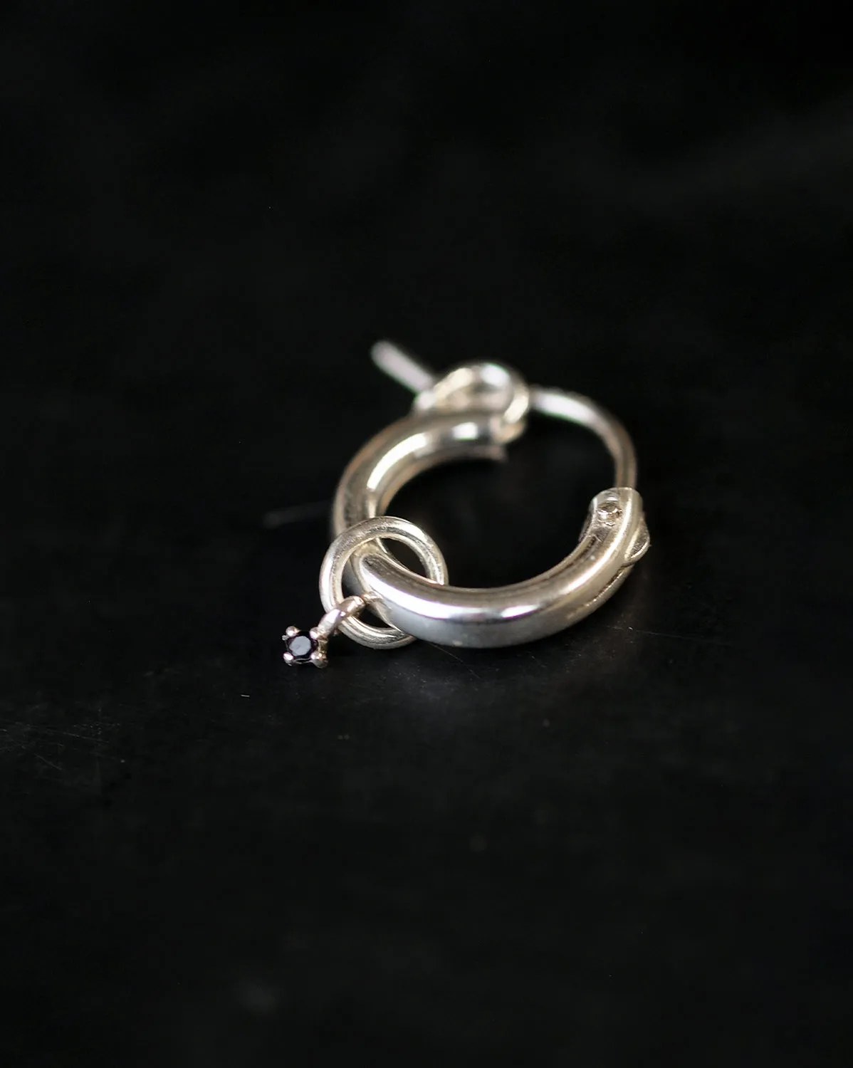 Lisa Onyx Charm - Sterling Silver
