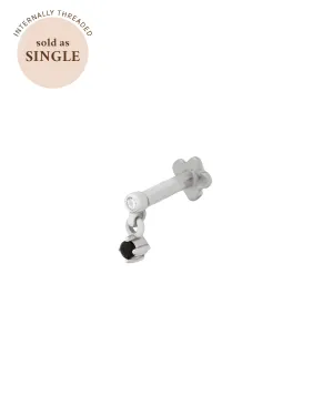 Lisa Tiny Onyx Stud - Sterling Silver