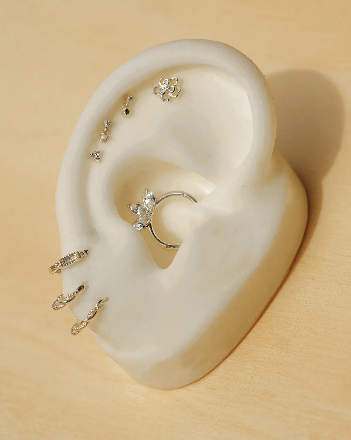 Lisa Tiny Onyx Stud - Sterling Silver