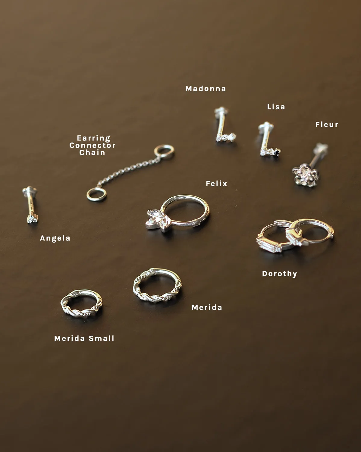 Lisa Tiny Onyx Stud - Sterling Silver